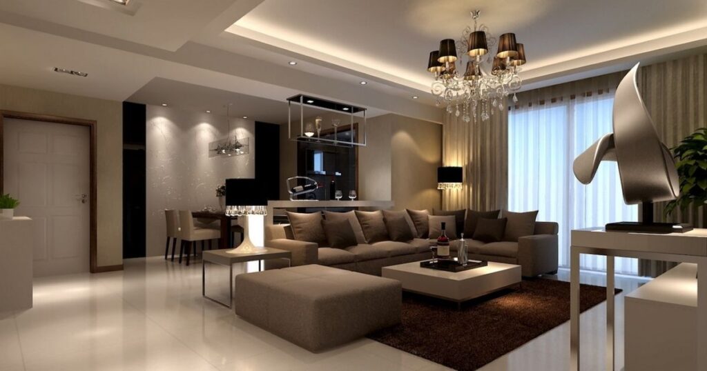 Elegant Beige and White Loft