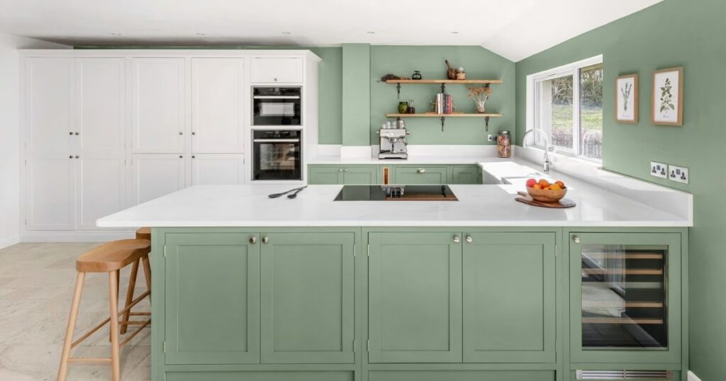 Marble Glow Green Kitchen Concept