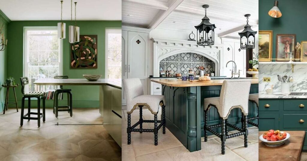 Warm Moss Green and Gold Comfort