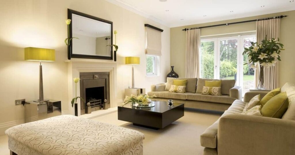 White and Beige Living Room Ideas