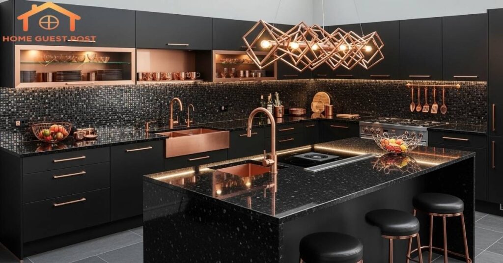 Black and Copper Kitchen