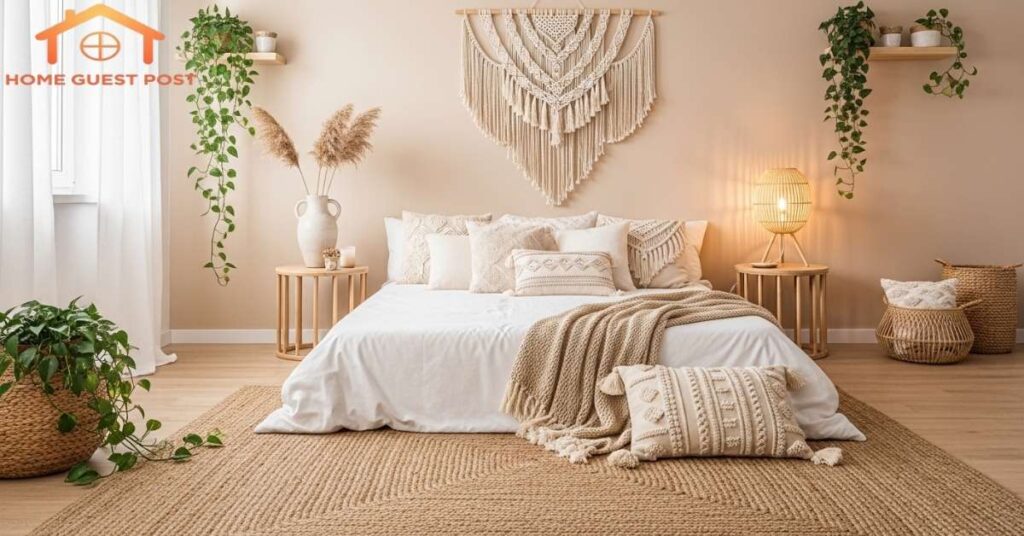 Boho Beige and White Bliss Bedroom