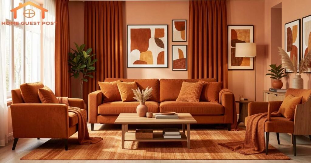 Burnt Orange Living Room