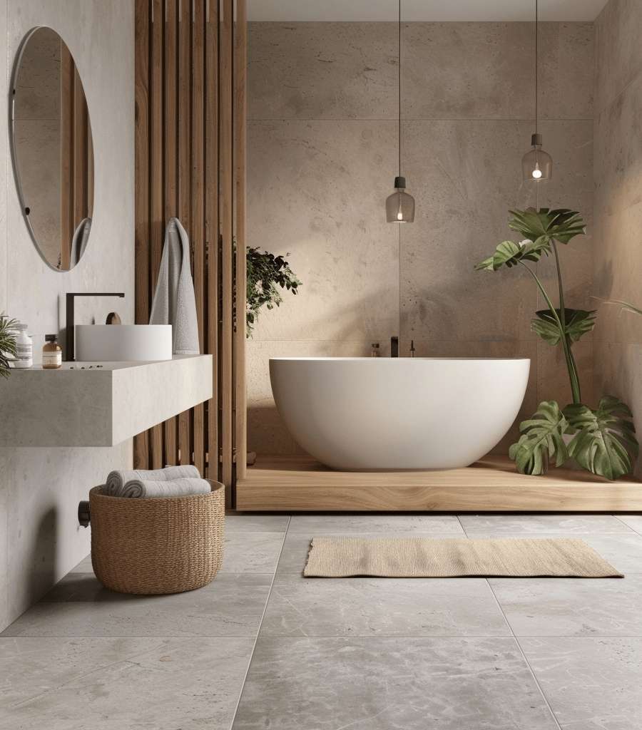 Earthy Gray with Natural Wood