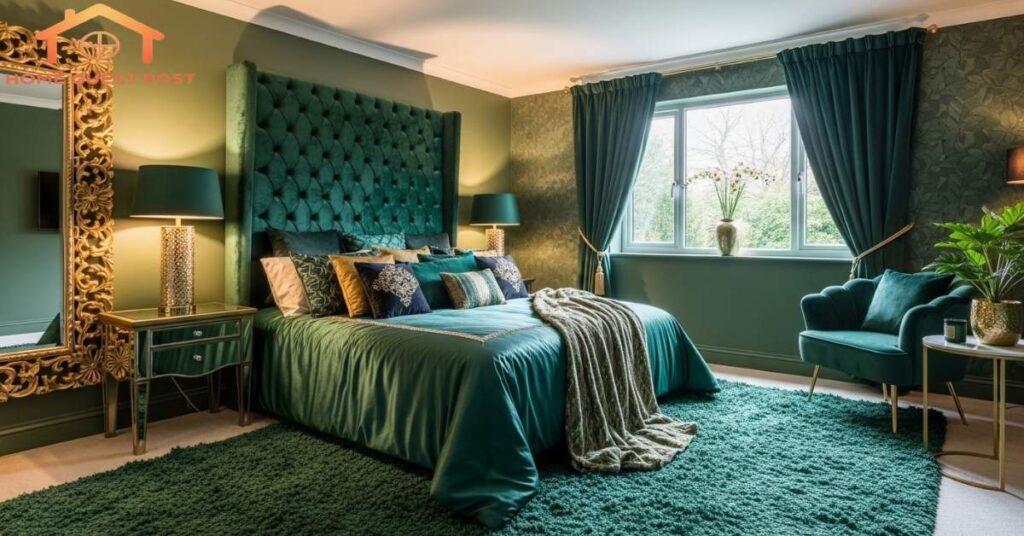Forest Green Glamour Bedroom