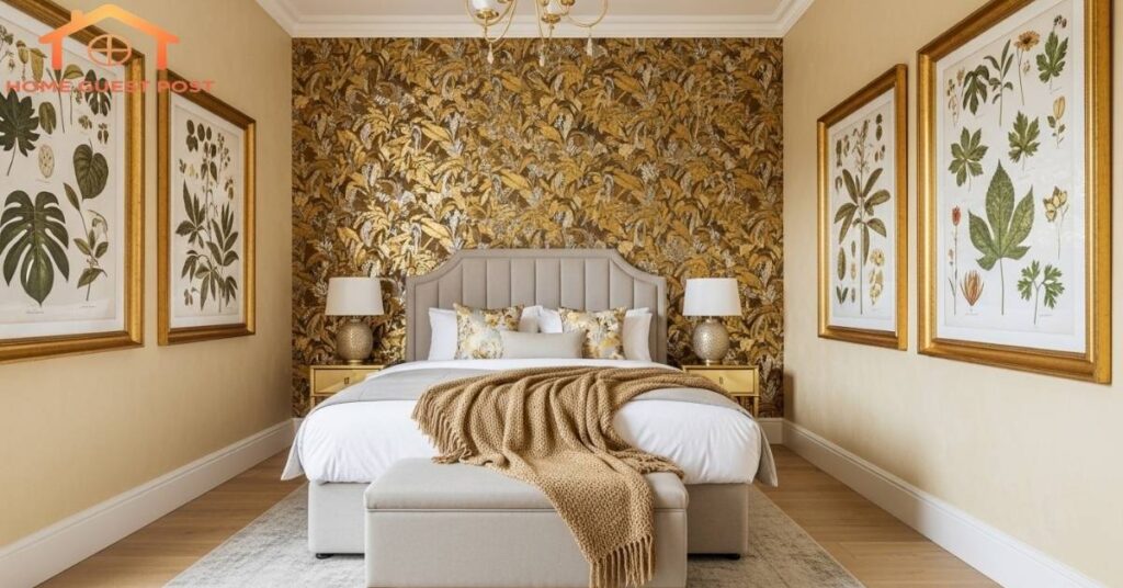 Golden Botanical Haven Bedroom
