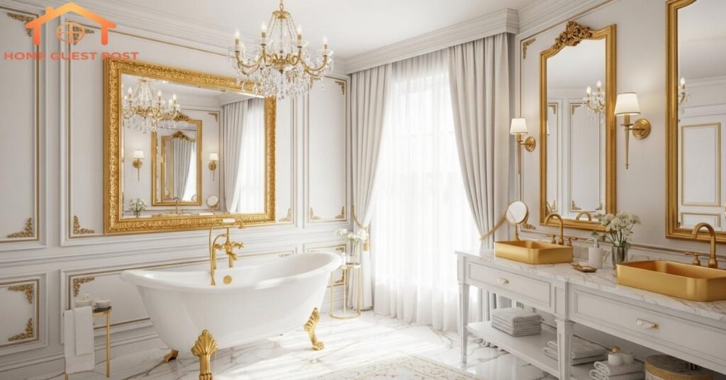Gorgeous White and Gold Bathroom Ideas