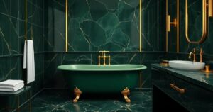 25 Stunning Green and Gold Bathroom Ideas for a Luxe Spa-Like Refresh