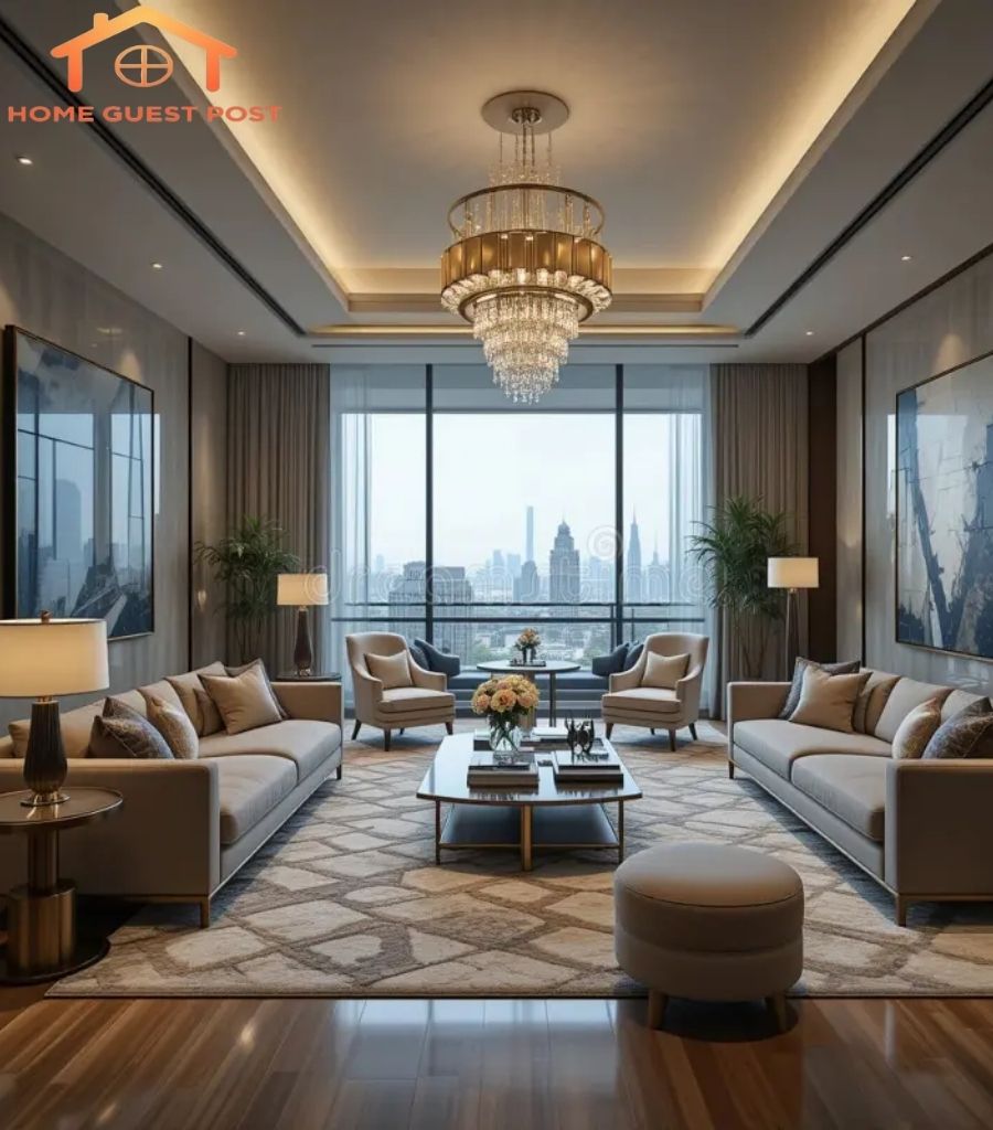 Luxe Hotel-Inspired Lounge