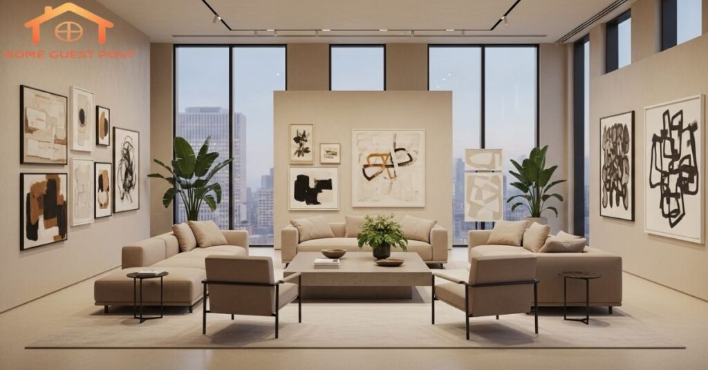 Modern Beige Gallery Lounge
