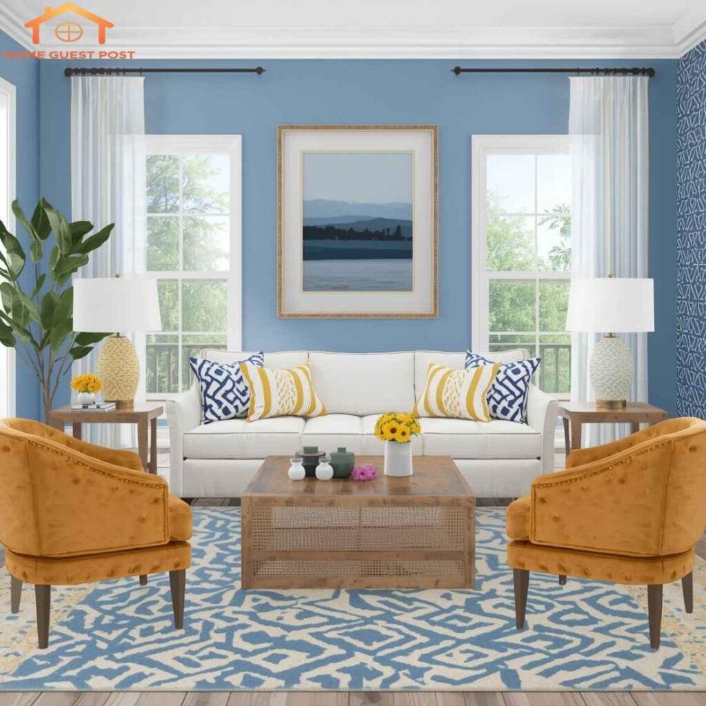 Powder Blue Bliss Living Room