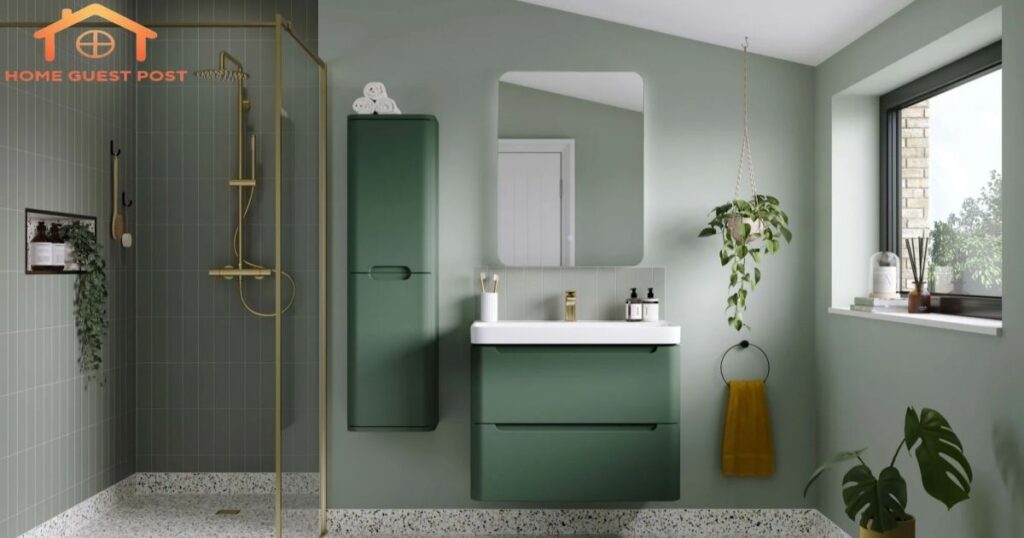 Sage Green Cream Bathroom