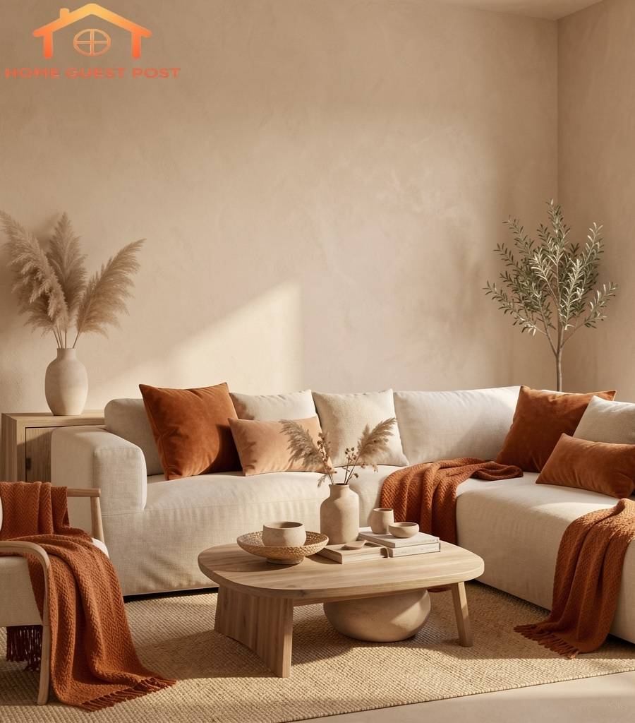 Sandy Beige and Burnt Orange Serenity