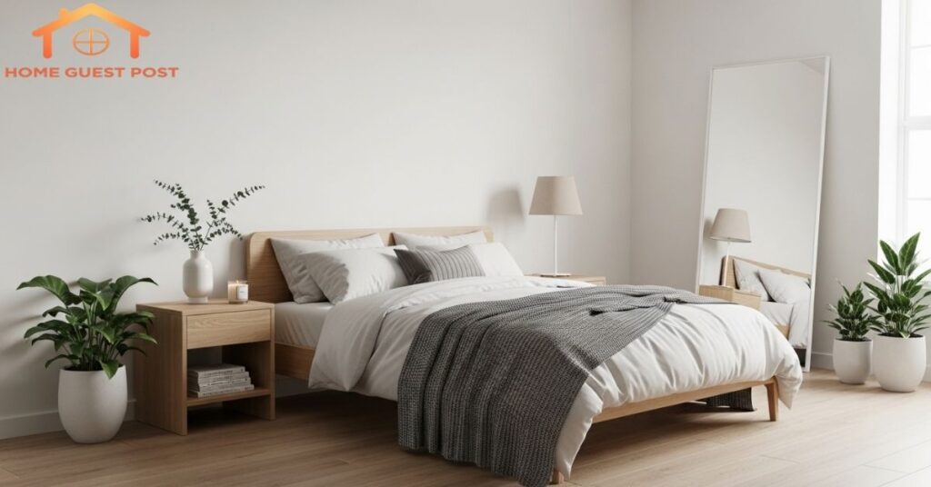 Scandinavian White and Beige Harmony Bedroom