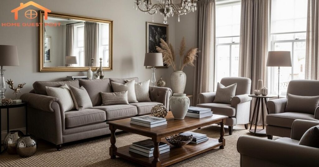 Taupe Elegance Living Room