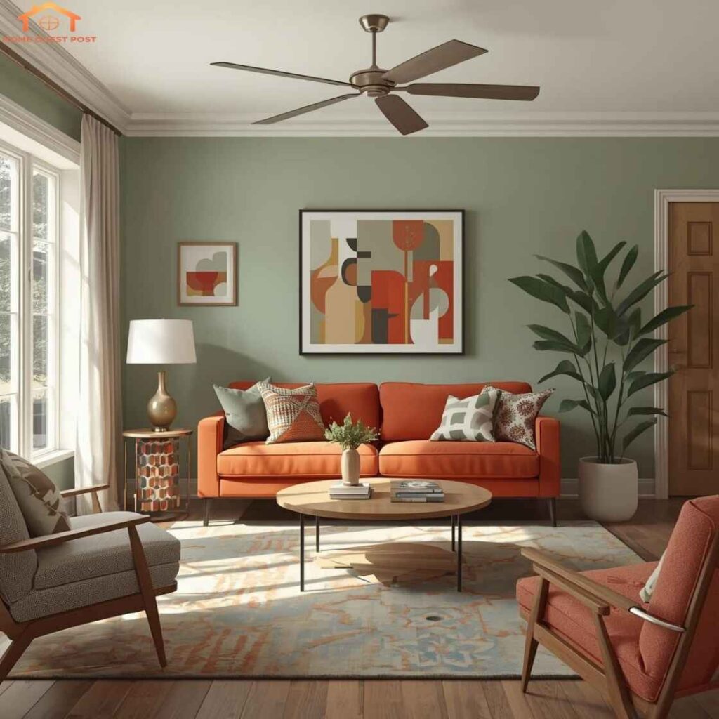 Terracotta and Sage Mid-Century Charm