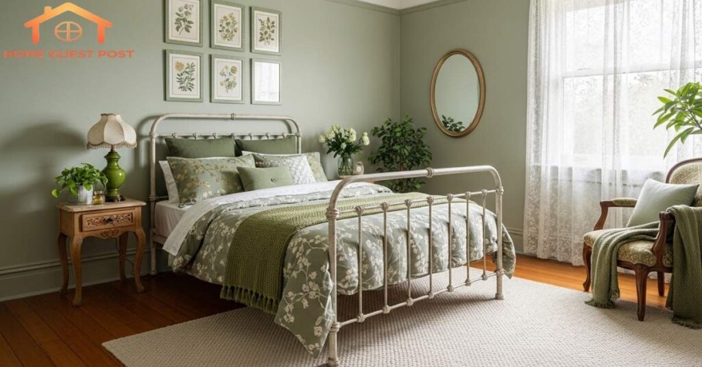 Vintage Green Charm Bedroom