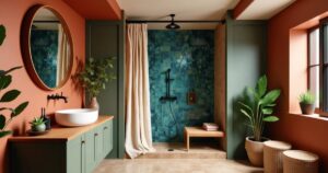 50 Simple & Warm Earthy Natural Bathroom Ideas