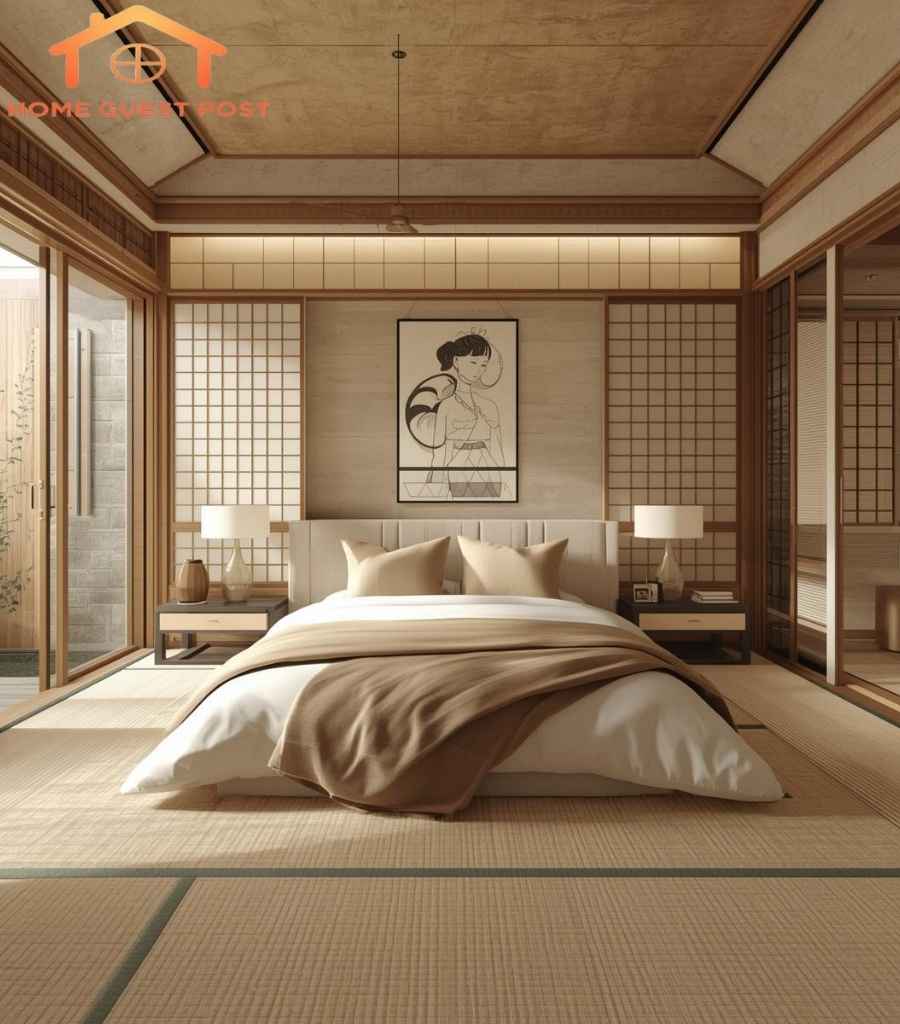 Zen-Inspired Beige Retreat Bedroom
